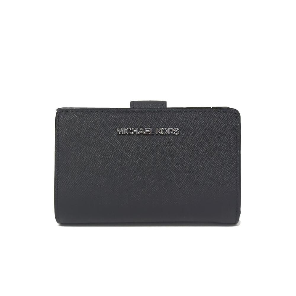 NWT Michael Kors Women’s Bi-Fold Clutch Pale Blue/Black M